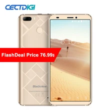 Blackview s6 4g smartphone android 7.0 2gb + 16gb mtk6737 quad core 4180mah duplo sim 5.7 polegada 18:9 hd + duplo voltar cams telefone móvel