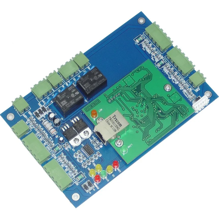 Double Door Bidirectional Tcp Ip Wiegand Access Control Board Rfid