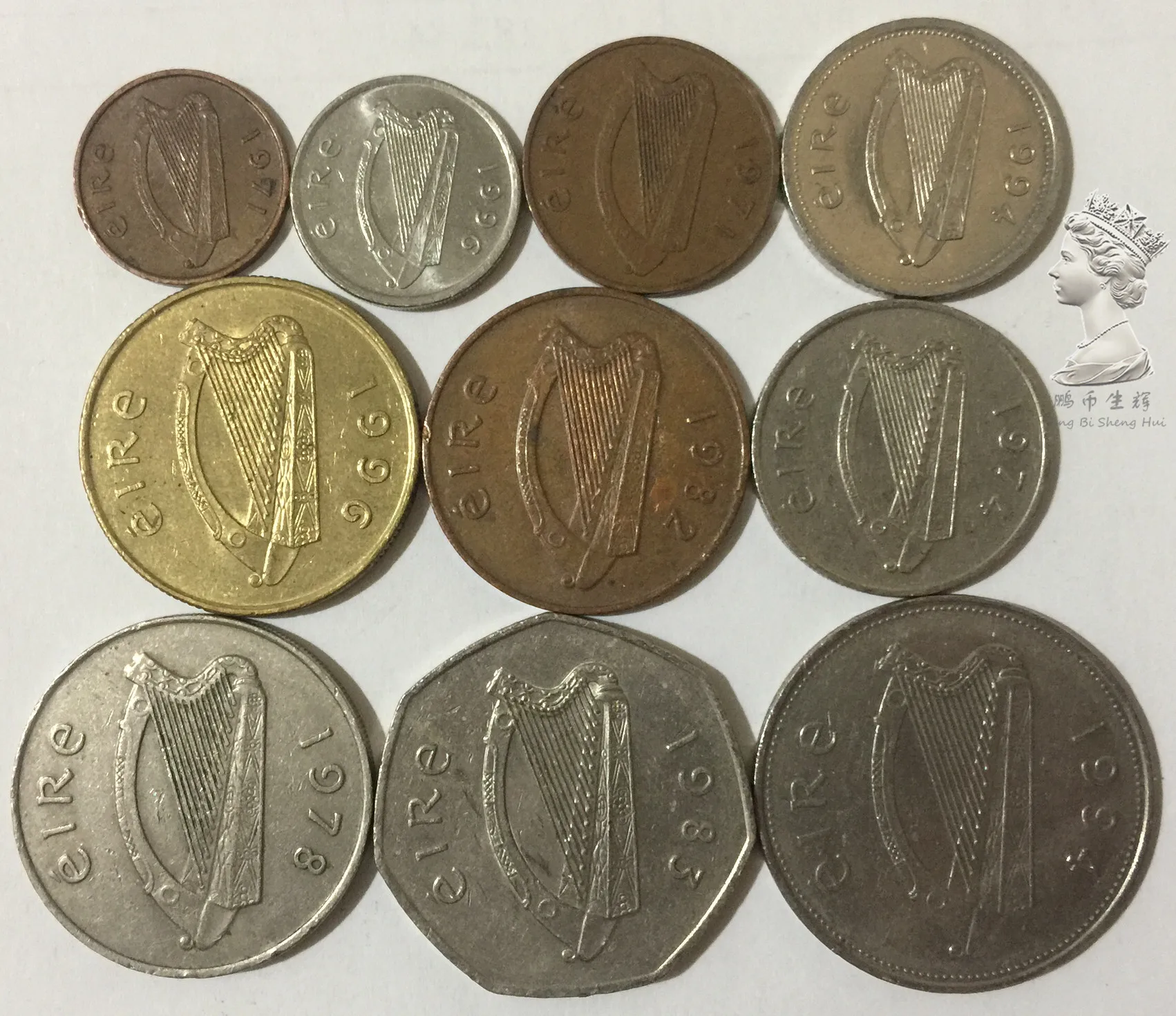 Набор из 10 предметов Ireland Coins animal Edition Eu 100% настоящая оригинальная Европейская