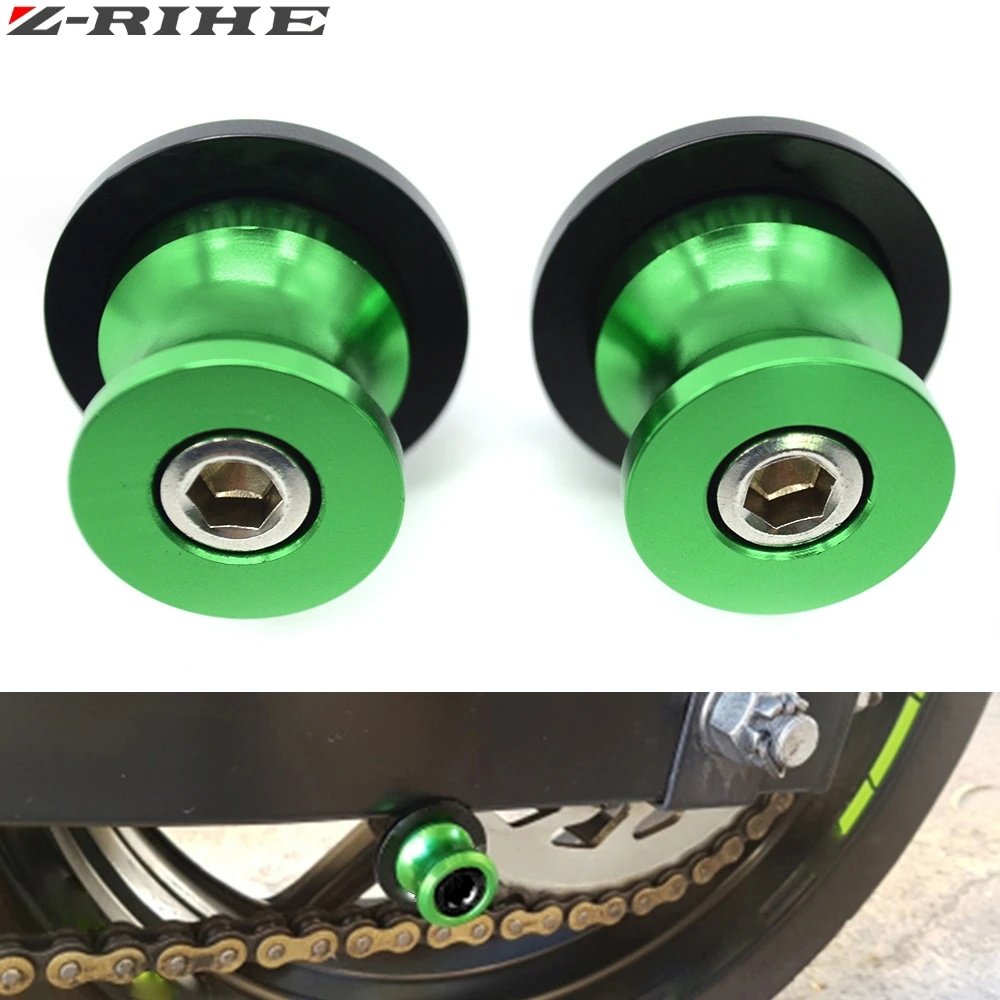 10 мм катушки Swingarm Слайдеры для мотоциклов Kawasaki ER 6N ER6N 2006 2016 2007 2008 2009 2010 2011 2012 2013 2014