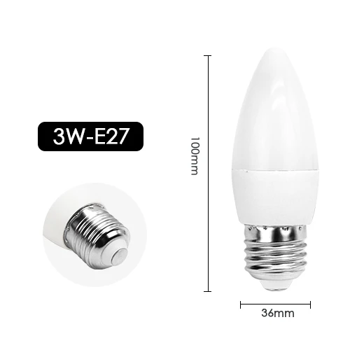 Светодиодный светильник-свеча E27 E14 E12 с эффектом пламени, RGB светильник, 3 Вт, 110 В, 220 В, Рождественский креативный светильник, s Lamparas - Испускаемый цвет: E27 3W