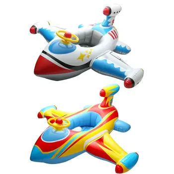 

2 Colors Inflatable Airplane Baby Float Seat Toddler Swim Ring Infant Pool Boat 102 x 111 x 56cm NoEnName_Null