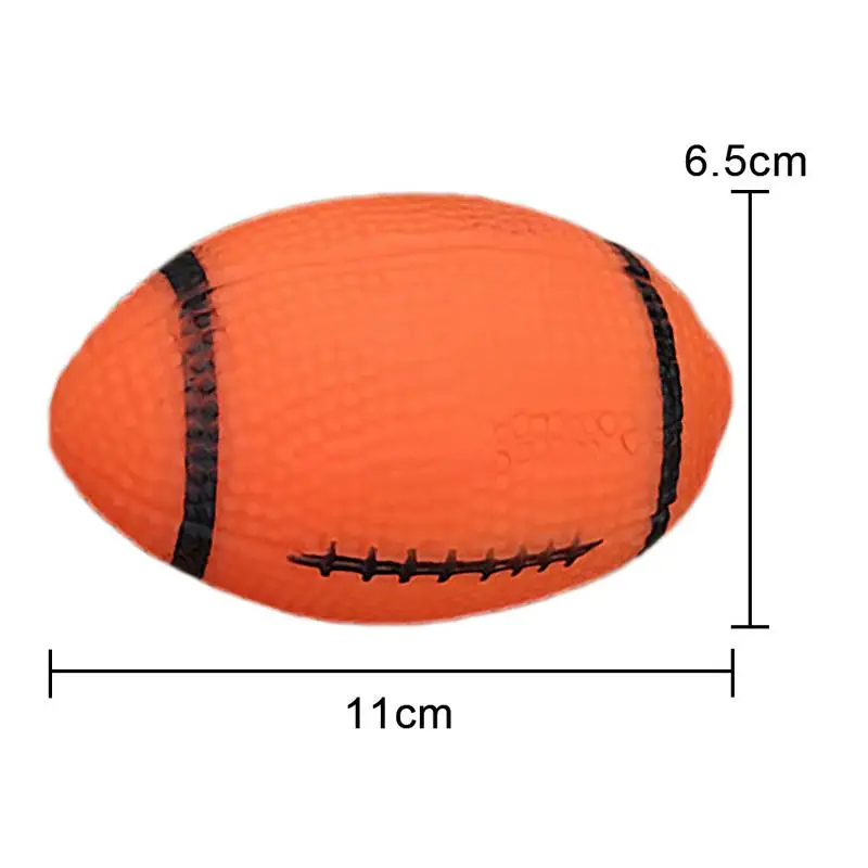 football Собака спортивный мяч тренировочная игрушка для домашних животных регби с игрушка со звуком Pet тренировочная Резина игрушка кусает-Вдохновленный инструмент - Цвет: football
