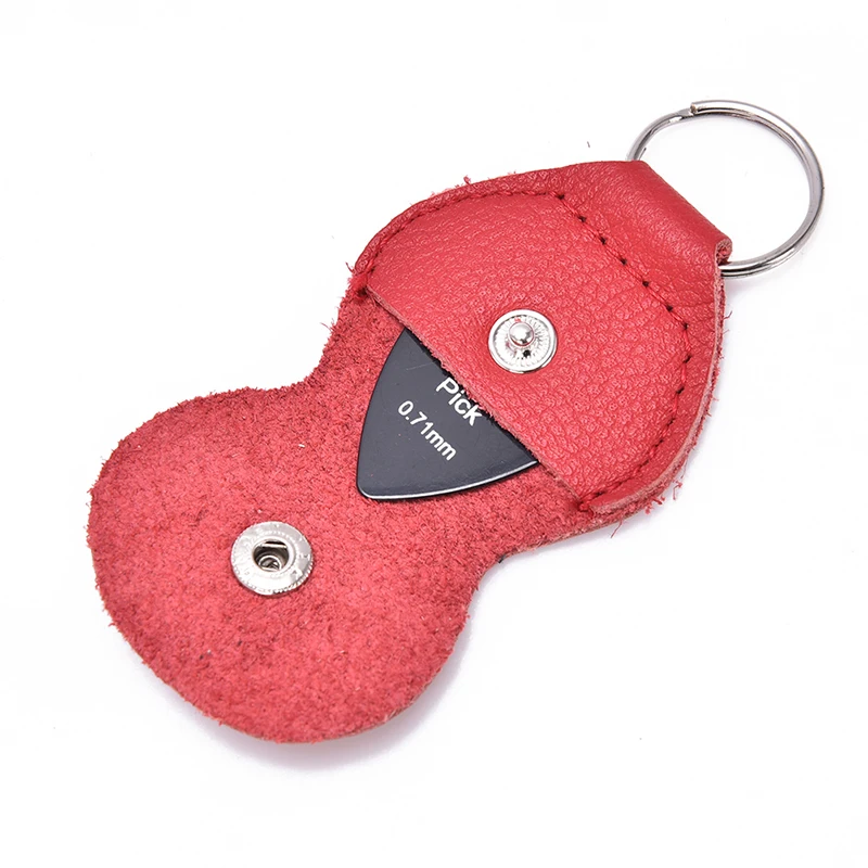 

Hot Sale Pu Leather Guitar Pick Holder Plectrum Case Bag Guitar Pick Cover For Musical Instrument Ukulele Guitar Parts Accessory