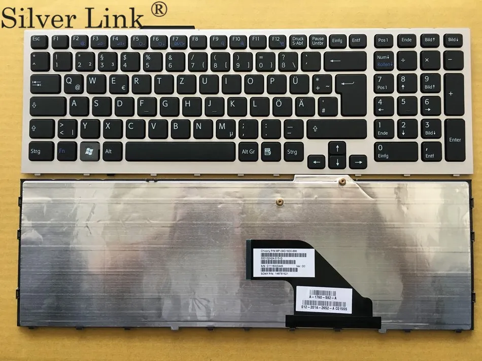 New GR Germany Keyboard For SONY VPCF VPCF11 VPCF12 VPCF13 F11 F12 series With Frame Laptop Keyboard -1