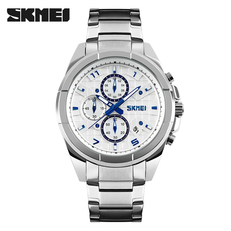 

zk20 2019 Men's SKMEI Luxury Brand Analog Quartz Watch Man 5ATM Waterproof Fashion Casual Sport Watch Men full steel Wristwatch