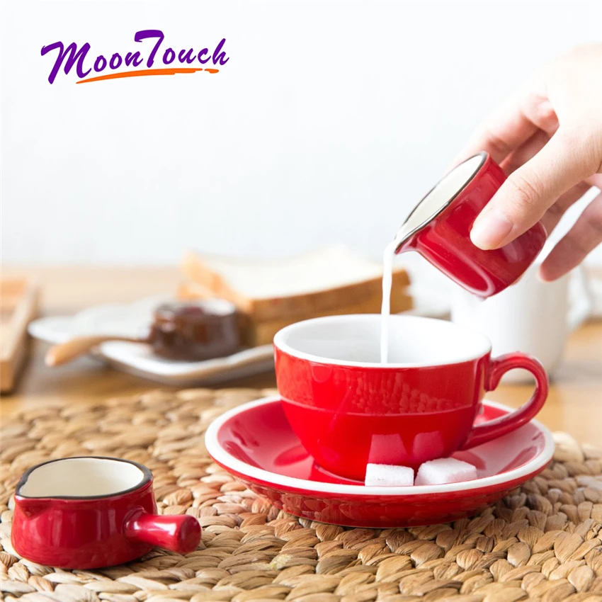 

Japanese Milk Jugs with Handle Sharp Eagle Mouth Frothing Pot Coffee Container Stainless Steel Matte Glazed Surface Sauce Cup