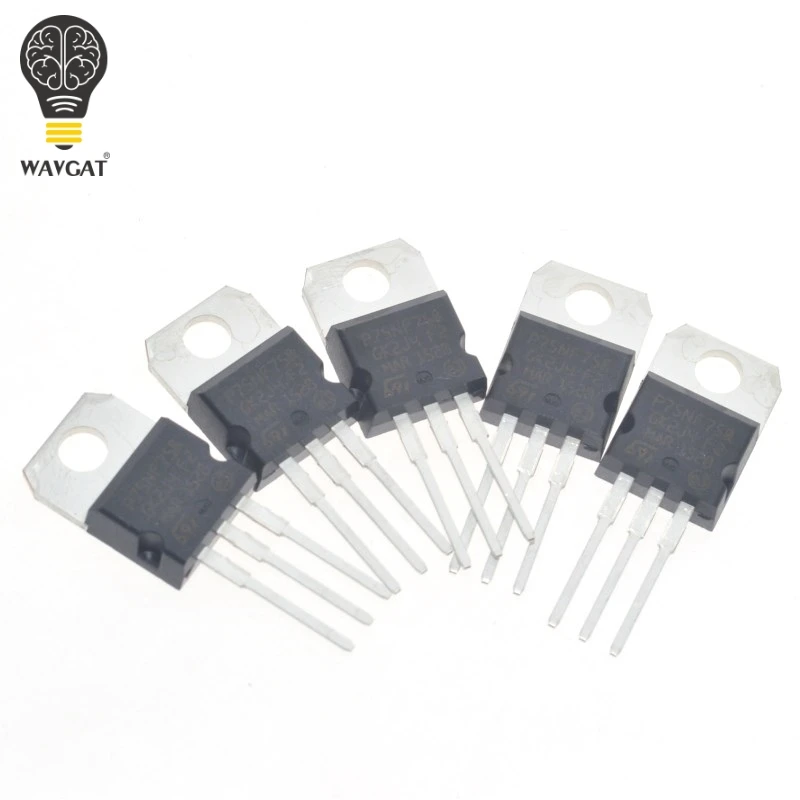 10pcs/lot P75nf75 P75n75 Stp75nf75 Stp75nf75fp 75v To-220 Transistor ...