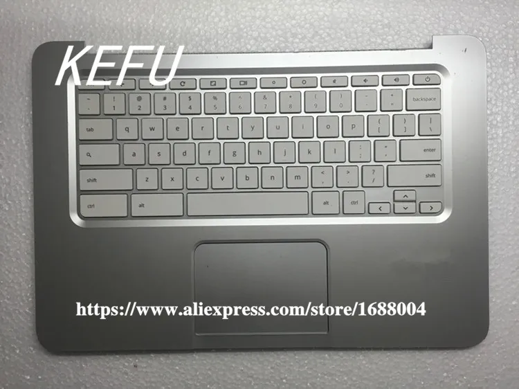 Kefu для HP для Chromebook 14 QX Упор для рук клавиатура топ чехол В виде ракушки серебро