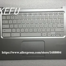 Kefu для HP для Chromebook 14 QX Упор для рук клавиатура топ чехол В виде ракушки серебро