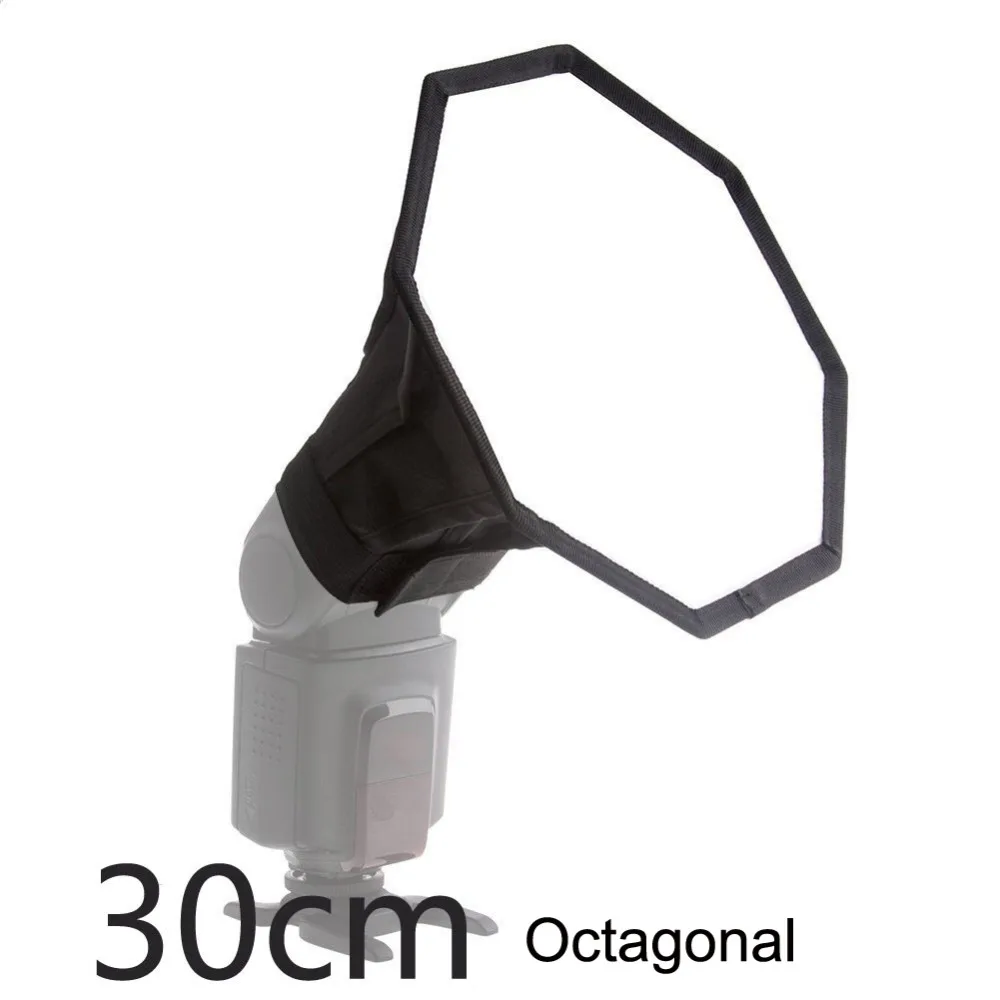 

Kaliou 30cm Octagon Universal Mini Softbox Flash Diffuser Portable Camera On-top Soft Box for Camera