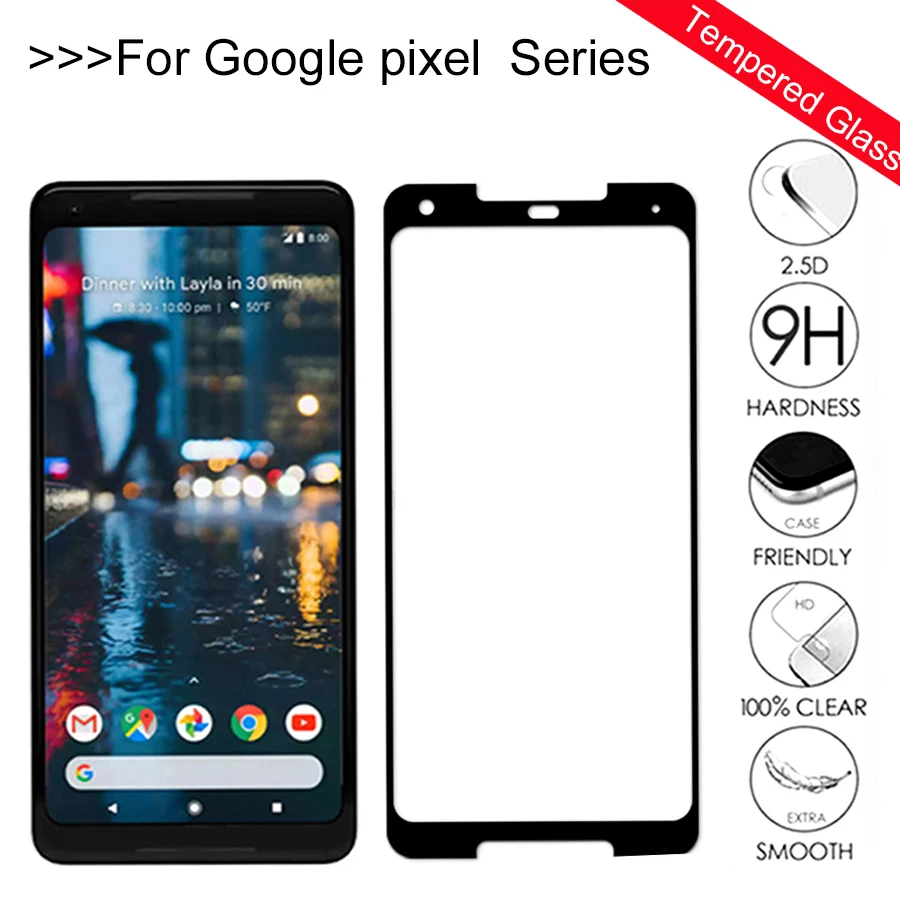 

Full Cover Tempered Glass For Google pixel 2XL Screen Protector For Google pixel 3 2 pixel2xL pixel3 pixel2 glas protective film