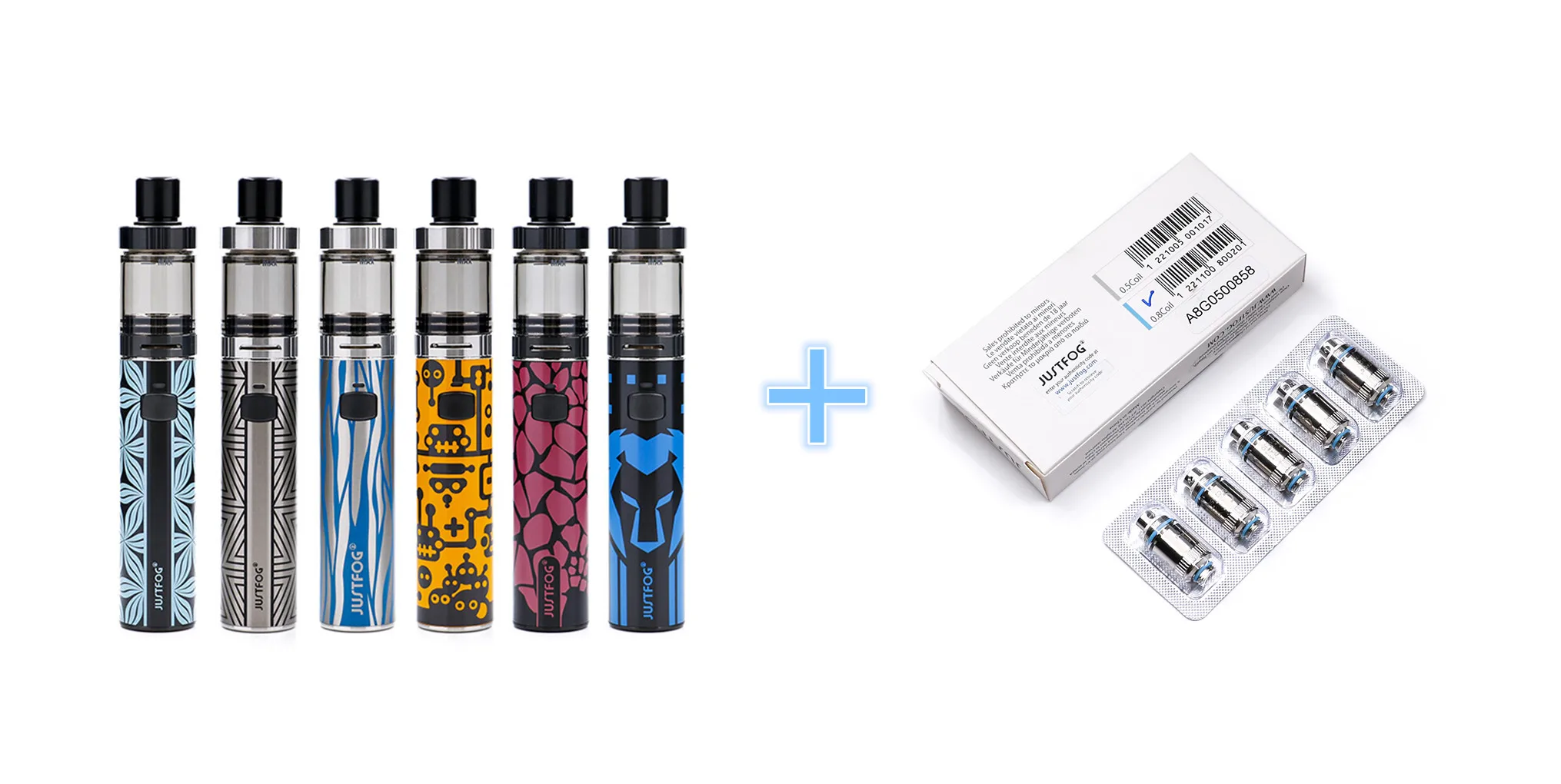 Оригинальный набор JUSTFOG FOG1 Ограниченная серия 1500mAh и 5 шт justfog fog1 катушки батареи