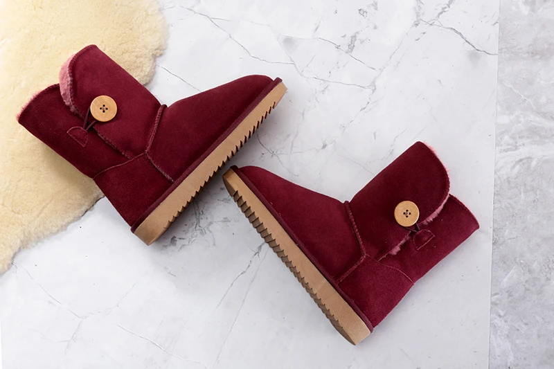 MIYAGINA/классические зимние ботинки из высококачественной натуральной кожи в австралийском стиле; женские ботинки; теплая зимняя обувь для женщин; американские размеры 4-13