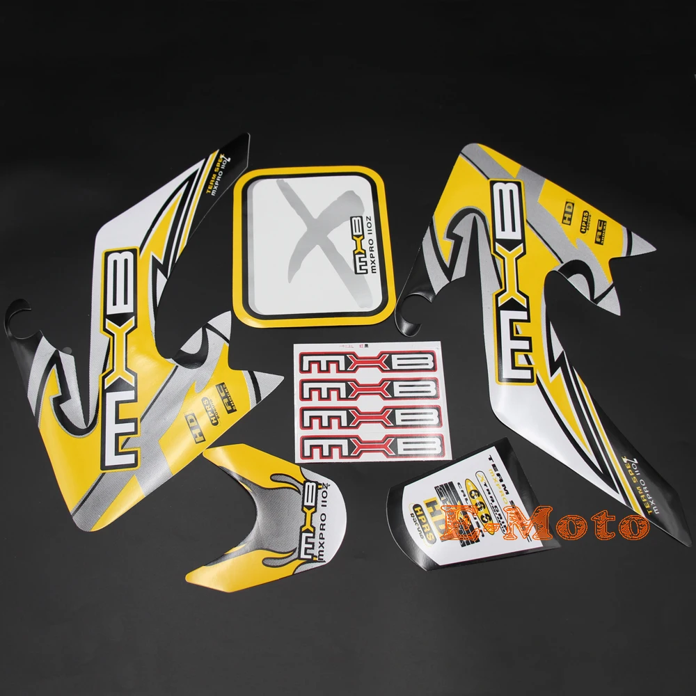 NEW YELLOW MXB GRAPHICS STICKER DECALS STICKER FOR HONDA CRF50 XR50 4