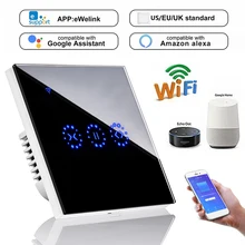 Ewelink, умный занавес, мотор, электрические жалюзи, WiFi переключатель, сенсорное приложение, голосовое управление от Alexa Echo Google Home, AC 110 В 220 В, ЕС/США