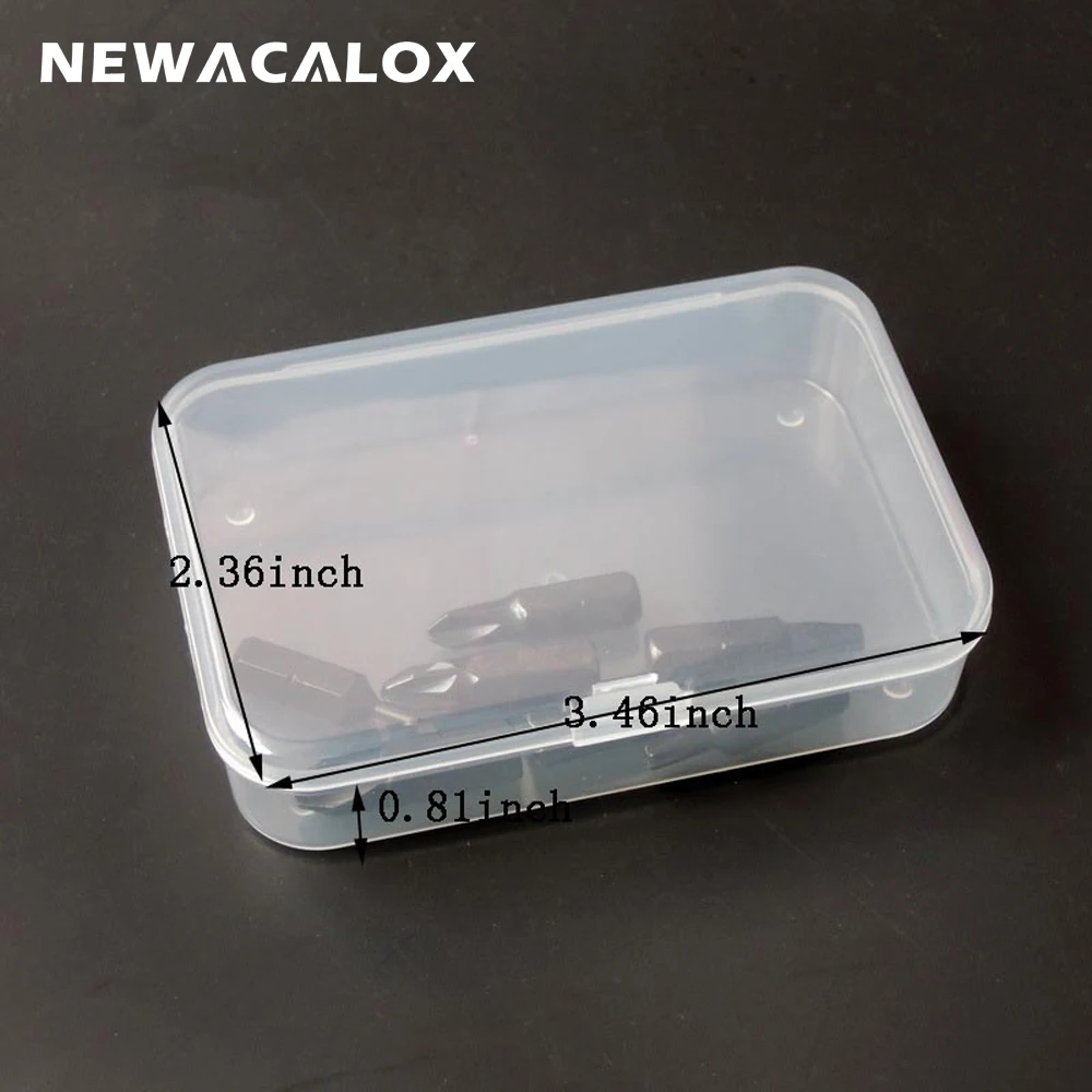 NEWACALOX 10 шт. SMD SMT винт для шитья рыболовный крючок компонент ящик для хранения инструментов PP Прозрачный Электронный пластиковый ящик для инструментов