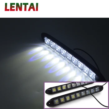 

LENTAI For Volvo xc90 s60 xc60 Lada granta vesta Chevrolet cruze captiva aveo 1Set Car Daytime Running Lights 12V 9 LED DRL Lamp