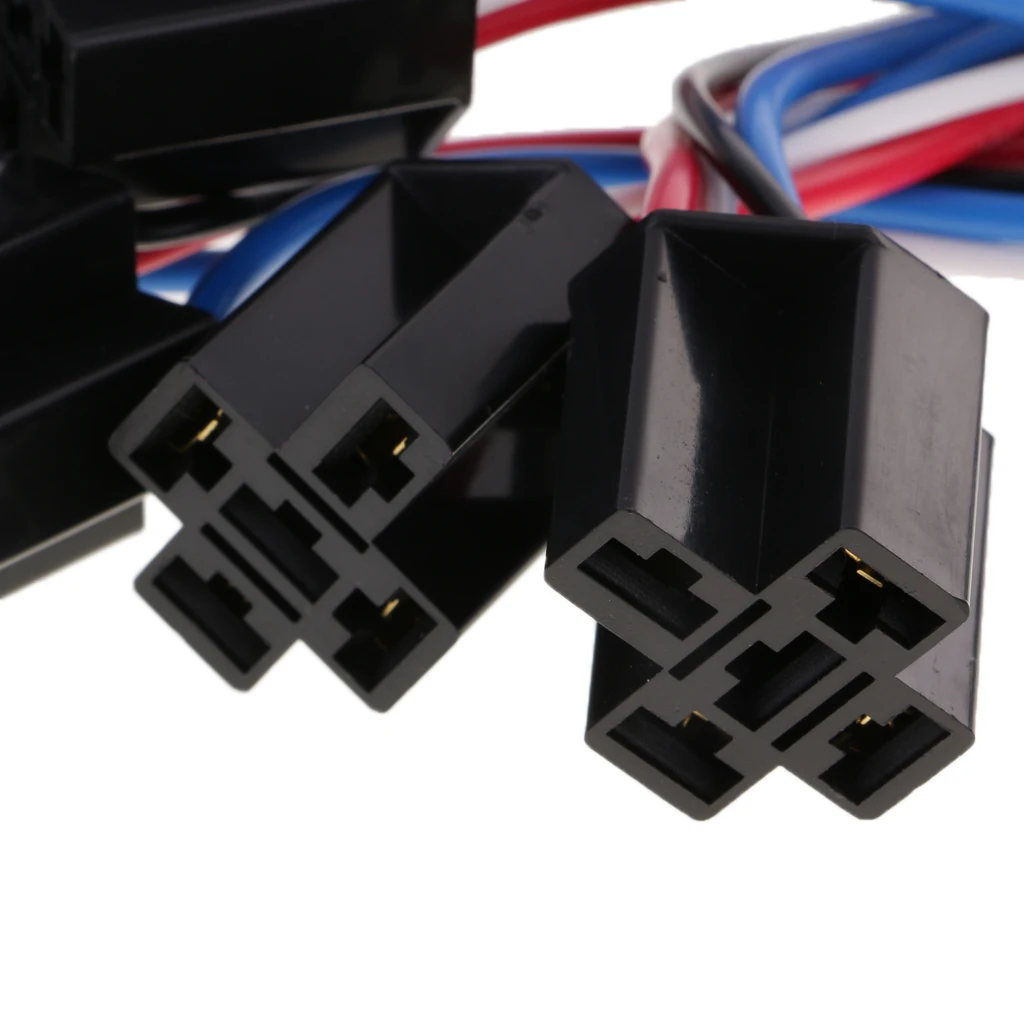 10 шт. DC12V 80Amp автомобильный SPST автомобильное реле 4Pin и 4 провода жгут гнезда