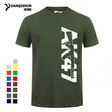 Boutique Men Tops Tees Summer Fashion New AK47 Printed T Shirt Short Sleeve Men AK 47 Rifle Gun Personalized T Shirts 3XL