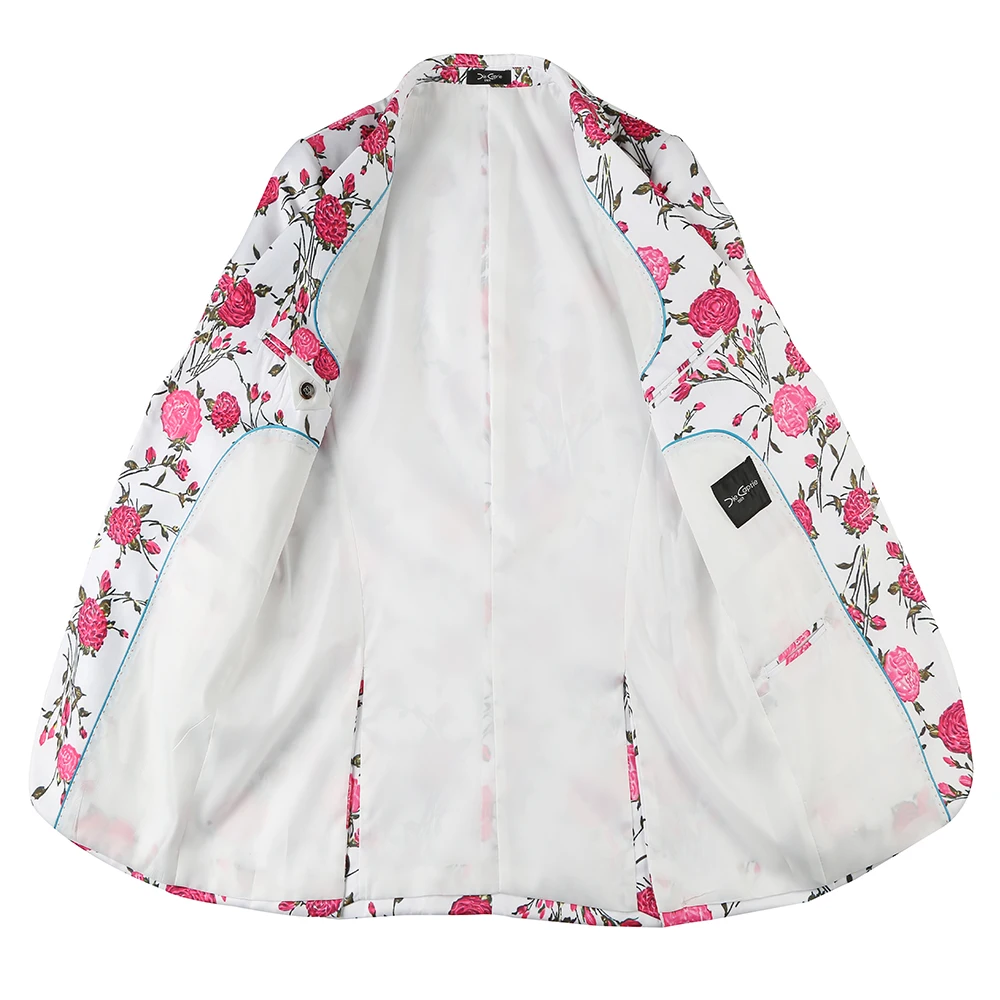 PAULKONTE 2019 New Flower Print Mostly Male Dress Jacket Coat Fashion High Quality Slim Fit Male Blazer Classic Men's Jacket PAULKONTE 2019 New Flower Print Mostly Male Dress Jacket Coat Fashion High Quality Slim Fit Male Blazer Classic Men's Jacket