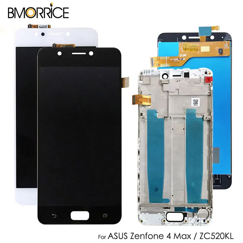

For Asus Zenfone 4 Max ZC520KL LCD Display Touch Screen Digitizer Assembly Original Replacement With Frame Black White 5.2''