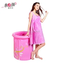 Вода красота розовый принт банный пояс складные корзины для ванной пластиковые толстые надувные ванны для взрослых ванны