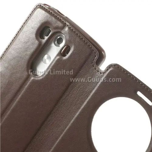 Roar Korea Noble Quick Circle Leather Flip Cover for LG G3 D850 D855 LS990 - Brown