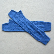 Осень зима женские кашемировые шелковые вязаные перчатки новые теплые женские длинные перчатки без пальцев