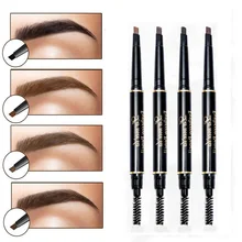 OSHIONER, натуральный карандаш для бровей с длительной краской, с кисточкой для бровей, водостойкий, черный, автоматический макияж, косметический инструмент
