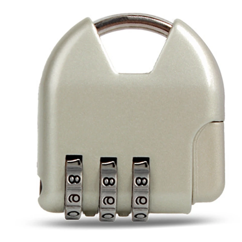 3 Digit Combination Luggage Code Lock Password Padlock Mini Suitcase Lock  4