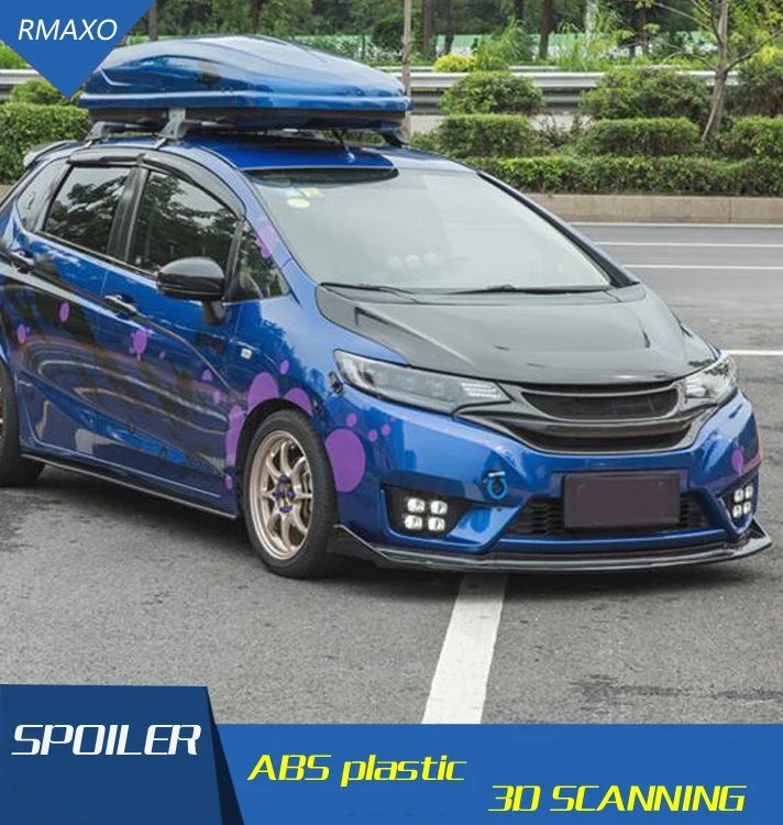 

For Honda FIT JAZZ Body kit spoiler 2014-2016 For Honda FIT ABS Rear lip rear spoiler front Bumper Diffuser Bumpers Protector