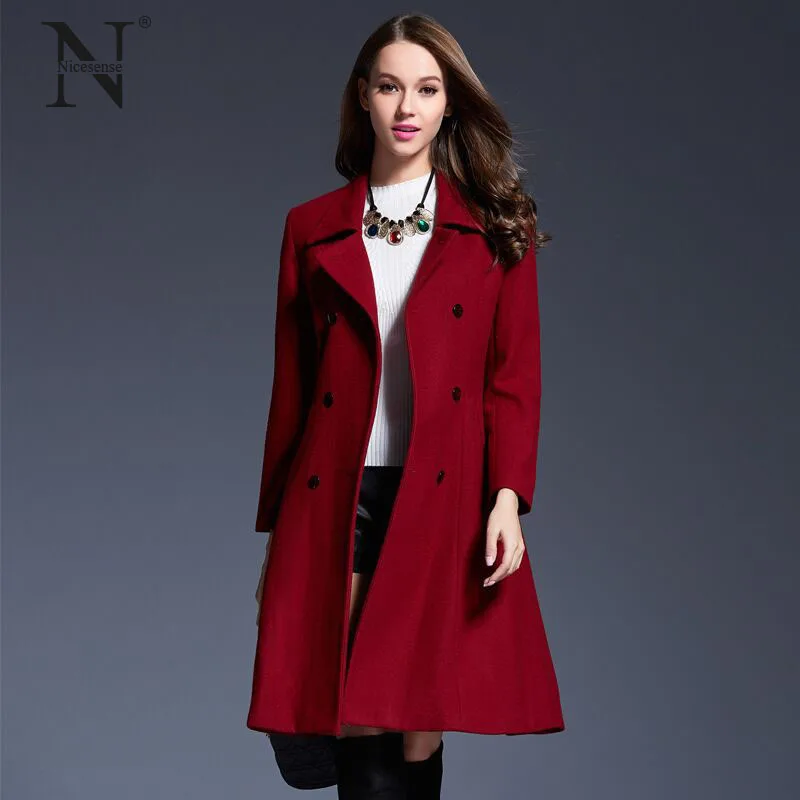 

NicesensE winter coat women sobretudo poncho casaco feminino abrigos mujer invierno 2017 manteau female overcoat femme wool coat