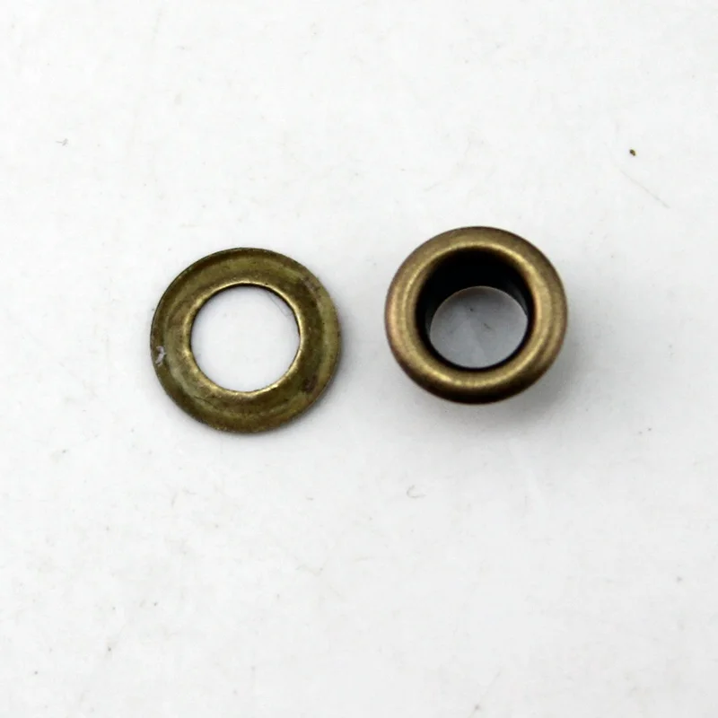 4mm 7.5mm 3.5mm Antique Brass eyelet grommet ring kit for clothes handbag 400set