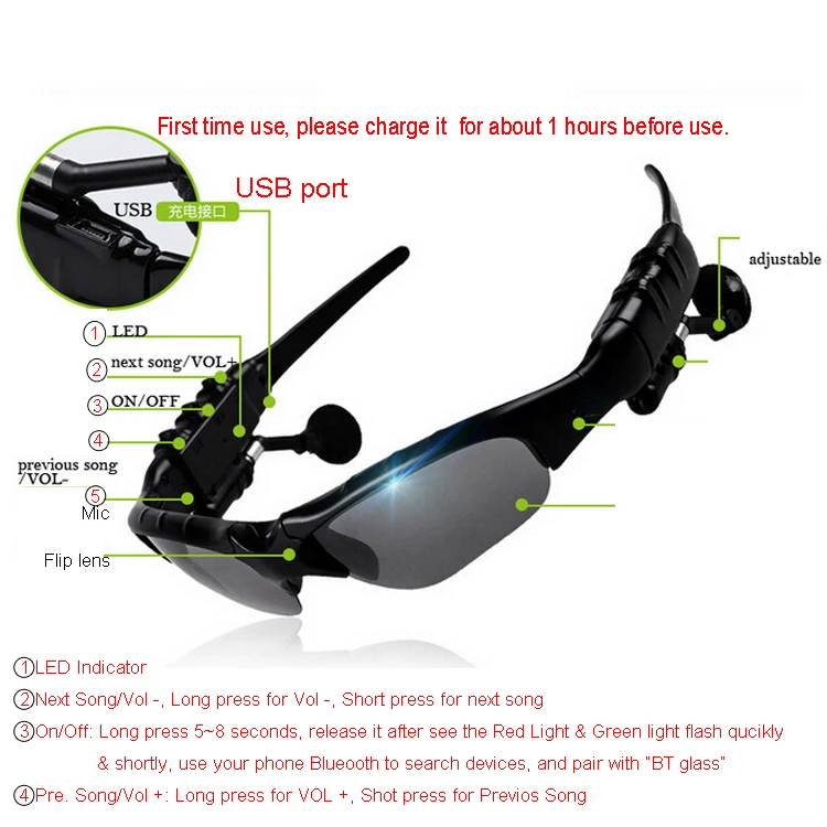 JINSERTA Спорт стерео Беспроводная Bluetooth гарнитура 3 Красочные Солнцезащитные линзы наушники Солнцезащитные очки mp3 очки для верховой езды