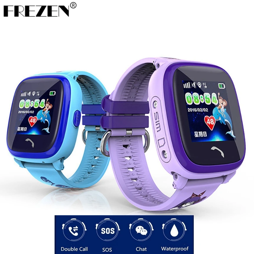 DF25 IP67 Waterproof Children GPS Swim phone smart watch baby watch SOS Call Location Device Tracker Kids Safe Anti-Lost Monitor