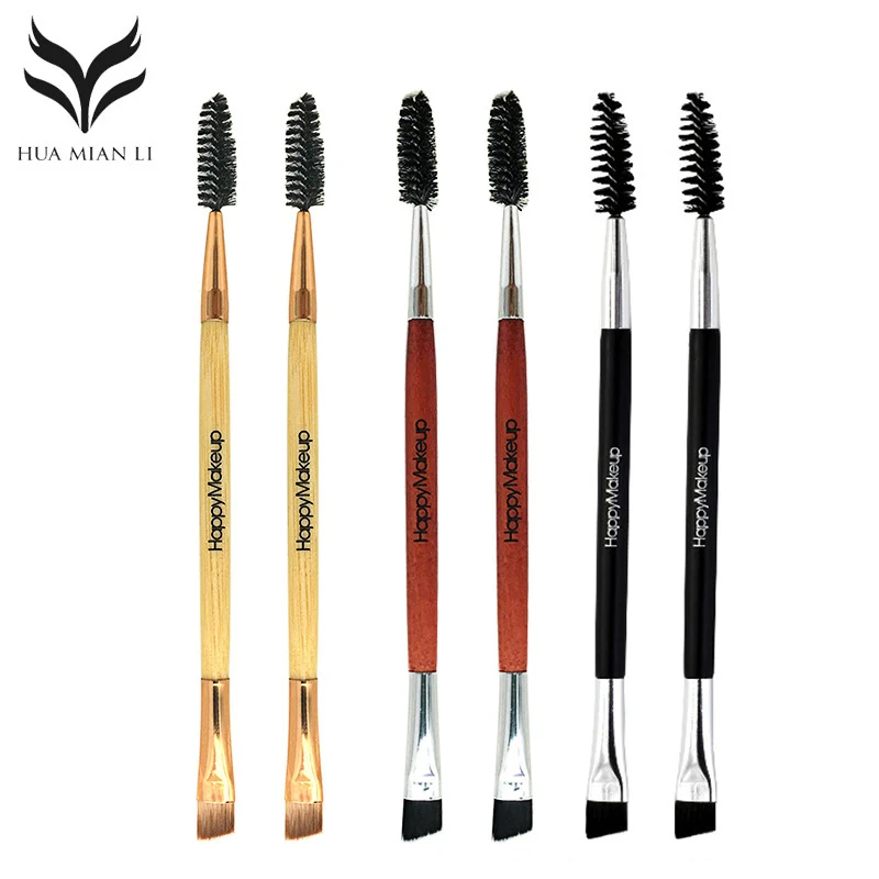 1Pc Double headed Eyebrow Eyelash Brush Portable Spiral Eyelash Brush