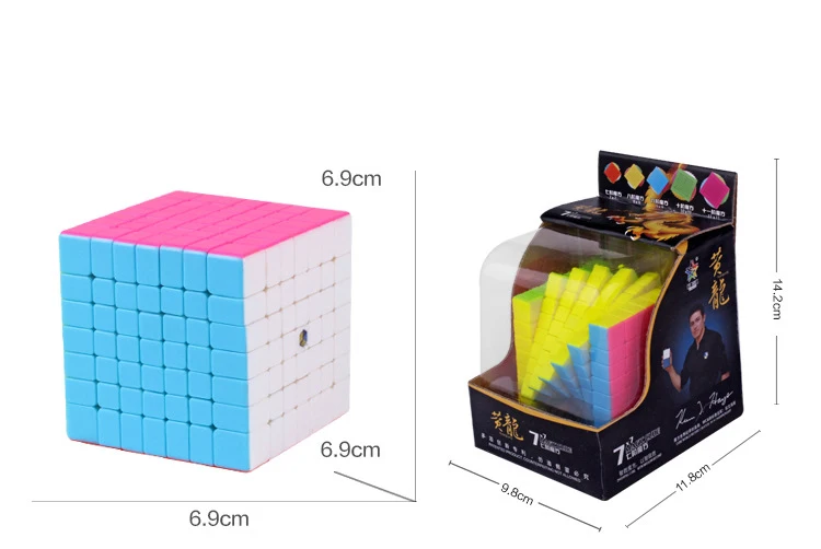 YUXIN ZHISHENG HUANGLONG 7x7x7 Magic Cubes Puzzle Cube stickerless Educational Toys-6