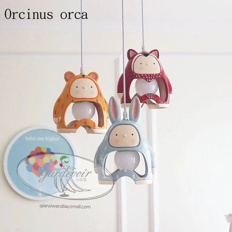 

Simple Nordic Hunter cartoon pendant boy girl child room bedroom Chandelier free shipping