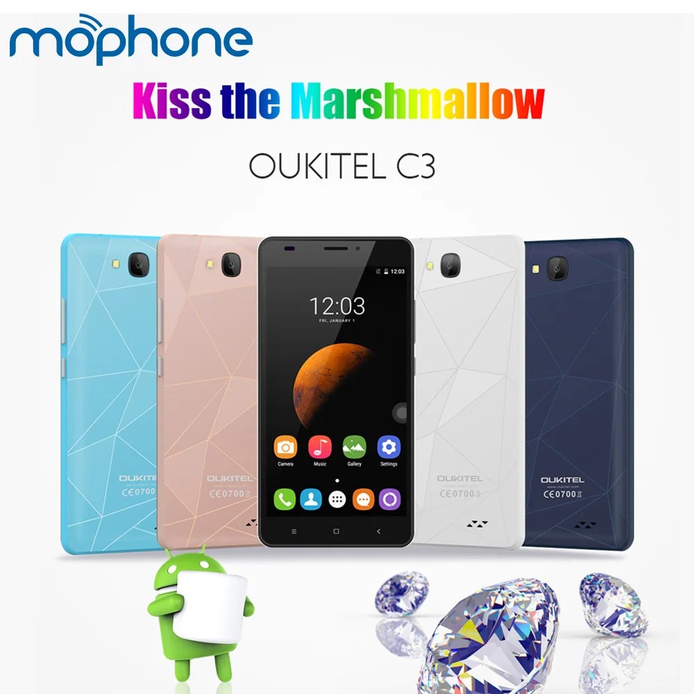 Цена за Оригинал oukitel c3 3 г wcdma смартфон 5.0 "1280*720 пикселей mtk6580a quad core 1 ГБ + 8 ГБ android 6.0 2000 мАч батареи мобильного телефона Цена за Оригинал oukitel c3 3 г wcdma смартфон 5.0 "1280*720 пикселей mtk6580a quad core 1 ГБ + 8 ГБ android 6.0 2000 мАч батареи мобильного телефона