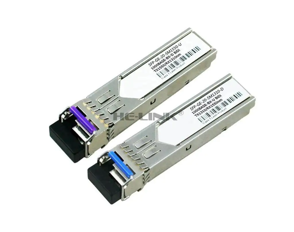 LODFIBER SFP-GE-20-SM1310-D/SFP-GE-20-SM1550-U H-UA-WEI Совместимость 1,25 г 1310/1550nm двунаправленный 20 км трансивер