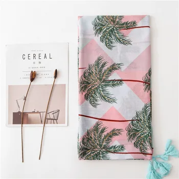 

women boho scarf bufanda mujer accesorios mujer female autumn spring long pink plant print scarf travel shawl muffler
