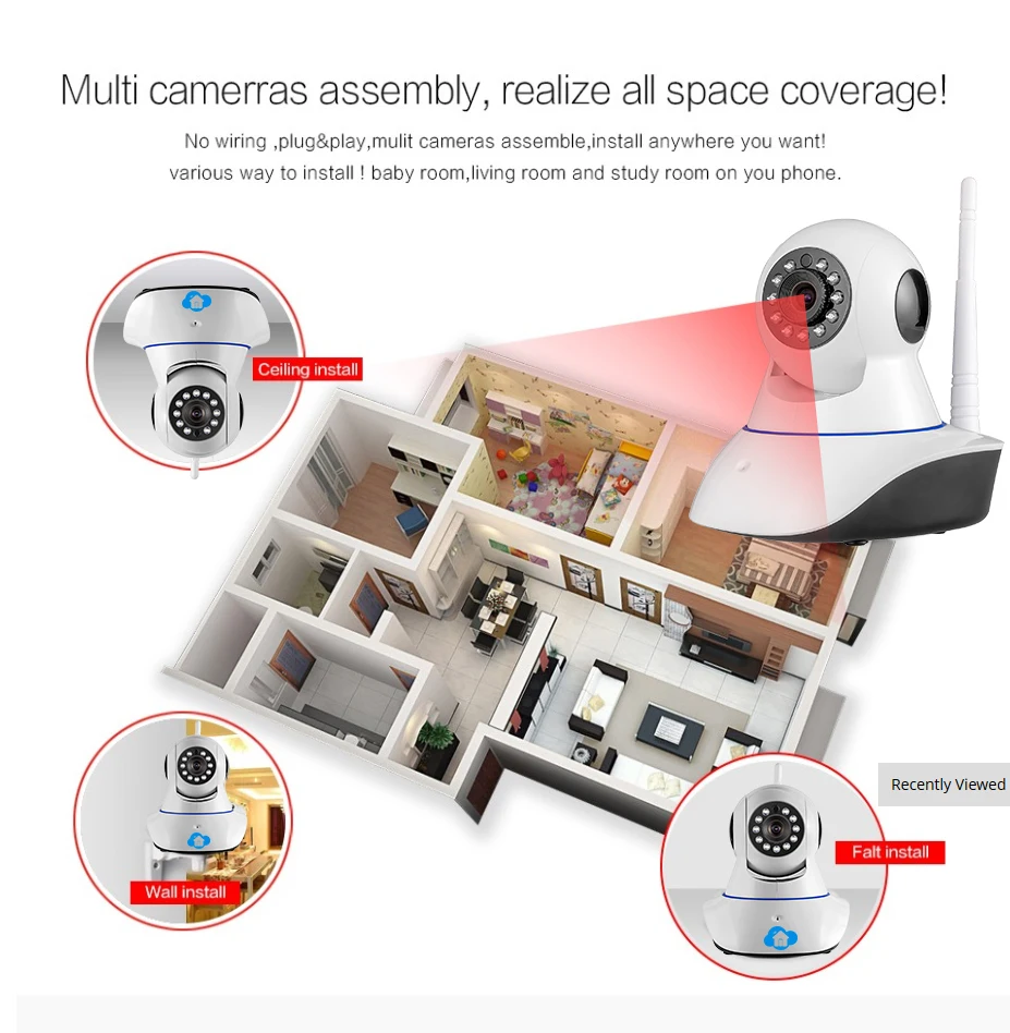 bilder für Etiger 720 P Cctv-kamera HD IP Kamera WI-FI Wireless Home Security kamera Plug & PTZ P2P Nacht Version Indoor Kamera Wifi bilder für Etiger 720 P Cctv-kamera HD IP Kamera WI-FI Wireless Home Security kamera Plug & PTZ P2P Nacht Version Indoor Kamera Wifi