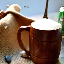 Hot neue Umweltfreundliche Kreative Personalisierte Natürlichen handwerk Handgefertigten Holz Tasse Becher bierkrüge Wohnkultur Geschenk Geschirr