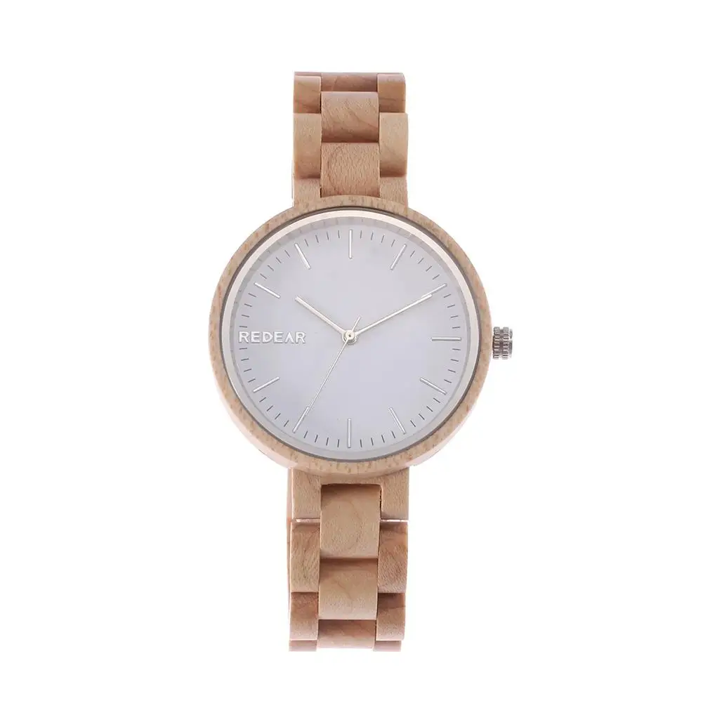 

pollock Women Natural Wood Quartz Watch Stylish Wristwatch Ornament Gift