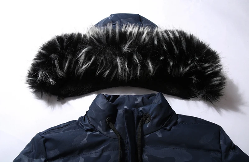 2018 Модные мужские зимние куртки с камуфляжным принтом куртка капюшоном толстое теплое пальто мужские парки для мужчин