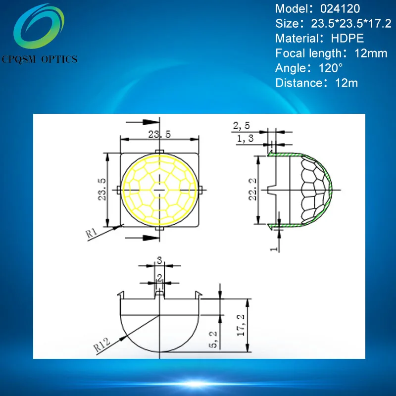 HDPE линза Френеля 024120 для человеческого тела инфракрасная индукция