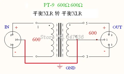600: 600 пермаллой аудио изоляционный трансформатор, сбалансированное и Несимметричное переоборудование аудио изолятор