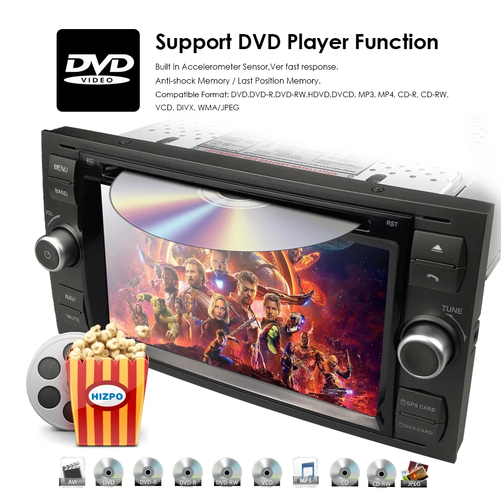 2din Авто Радио 7 дюймов dvd монитор для Ford focus/Fiesta/Kuga/C-Max/подключение/Fusion/Galaxy/Mondeo/S-Max/Transit swc rds bt cam