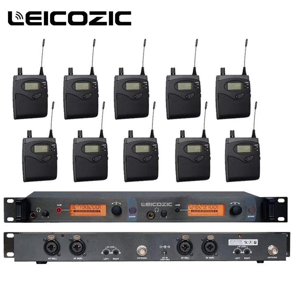 Leicozic Беспроводная система для ушных мониторов UHF Беспроводная система для ушных мониторов профессиональная система для сценического беспроводного монитора sr2050